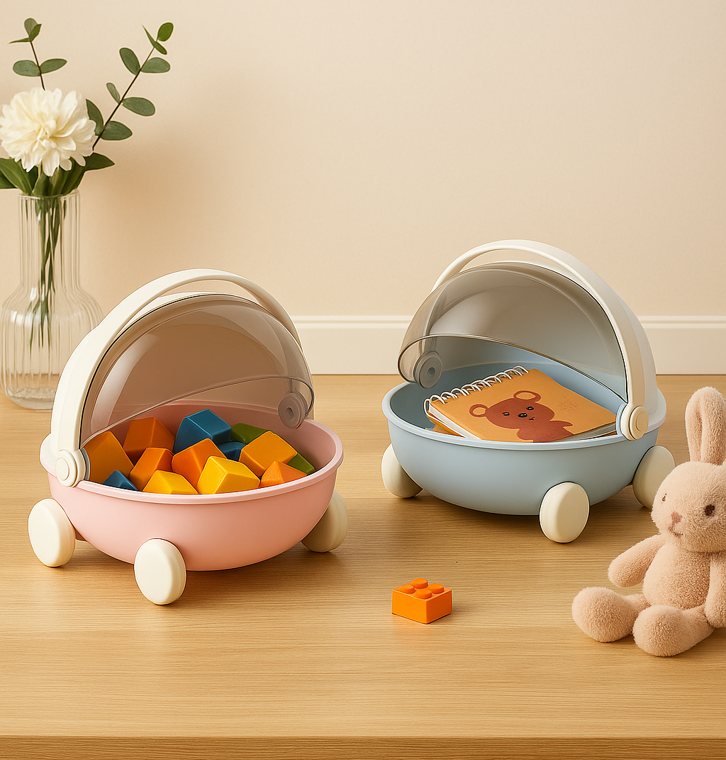 「懶人收納車」｜創意造型搖籃收納盒